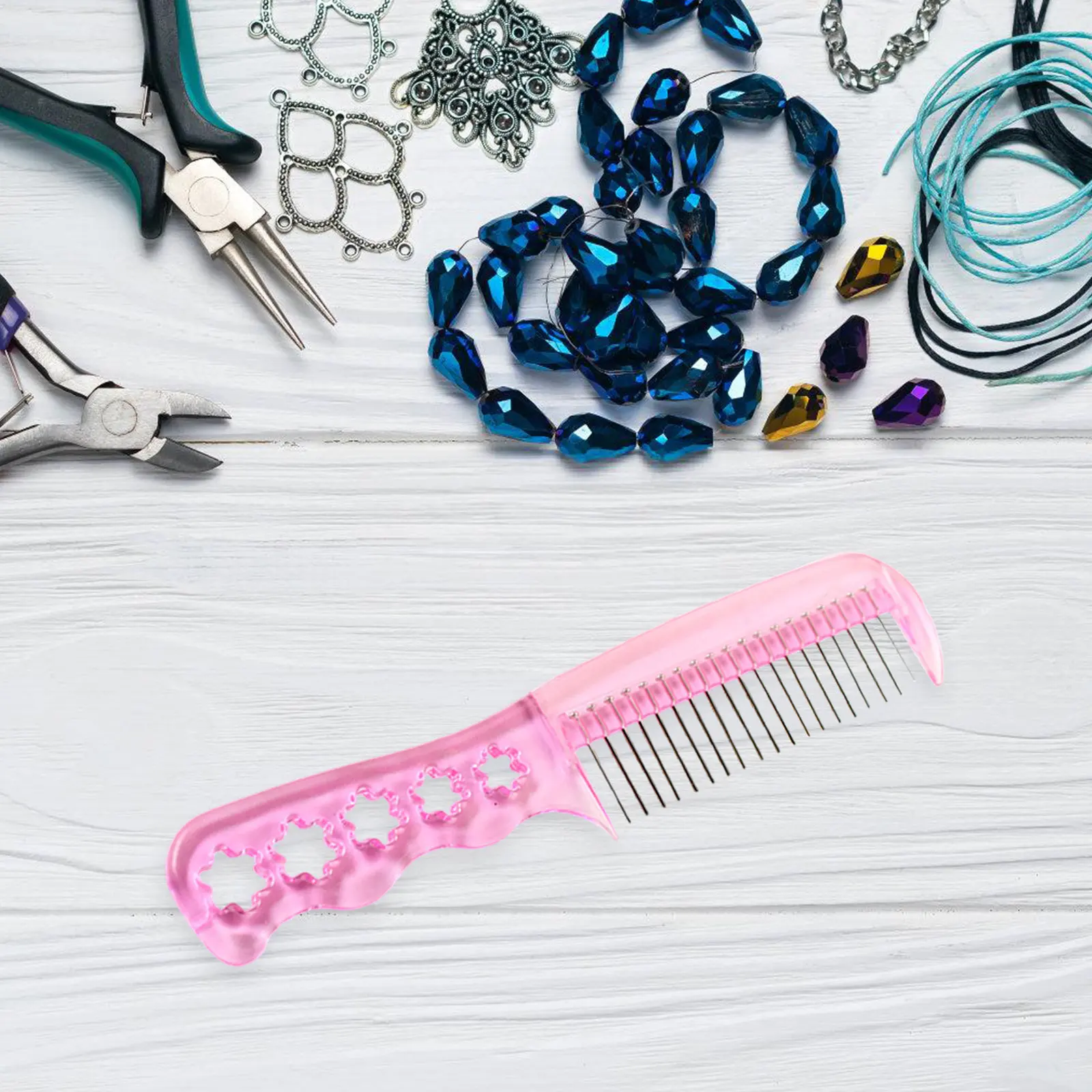 

3Pcs Brush Hair Comb Compact Lightweight Comfortable Handle for Synthetic Styling Hair Care Tools Hairbrush