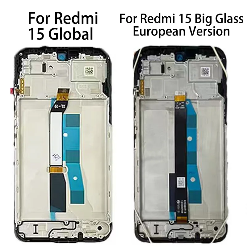 Ekran 6.9” do Xiaomi Redmi 15 4G, wyświetlacz LCD, panel dotykowy, digitizer do Redmi 15 5G 25057RN09E, wyświetlacz z ramką — zdjęcie produktu 5