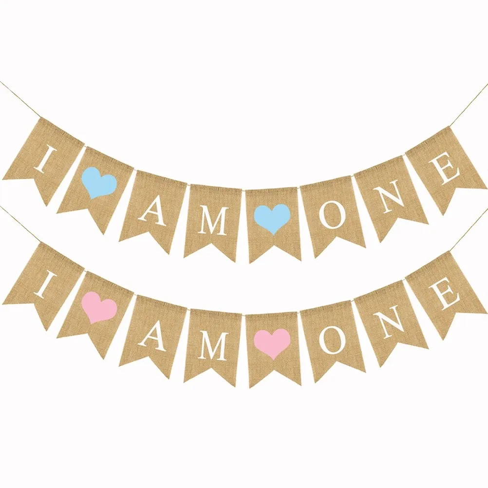 

I Hearts Flags Bunting Garland Colorful Flags Banner Kids Birthday Party Supplies Decorations (Sky-blue)