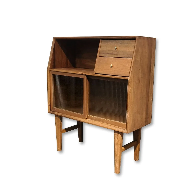 

Solid wood Nordic side cabinet, simple and narrow, wall locker