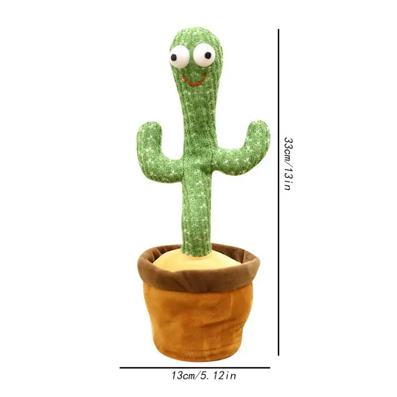 Juguetes de peluche de cactus para niños, aprender a hablar, bailar, girar y cantar, mantener una conversación entre sí