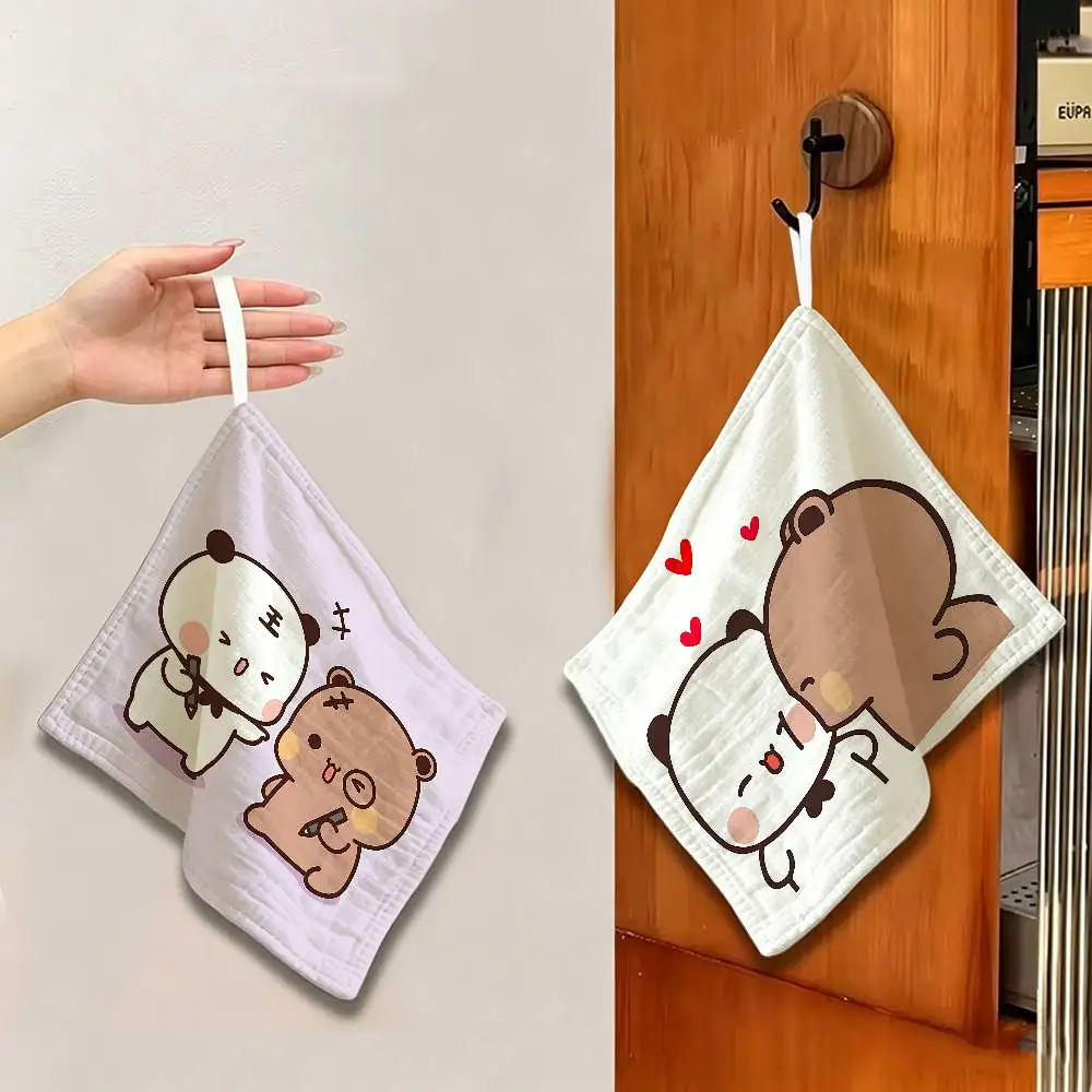 BUBU DUDU Polyester Cotton Hand Wiping Towel, Hanging Towel, Quick Dry for Kitchen Bathroom Daily Supplies