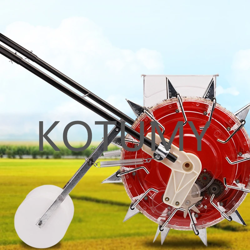 Multi-function Hand-push Seeder Seed Planting Tool On-demand Precision Planter Gardening Planting Wheeled Planter Film-Pressing