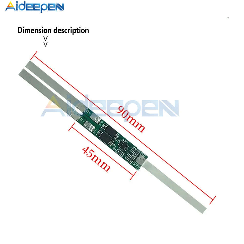 2 Strings 7.4V 4.5A 6A 7.5A 9A 18650 Lithium Battery Short Circuit Charging Protection Board Module For Li-ion Battery Cell Pack