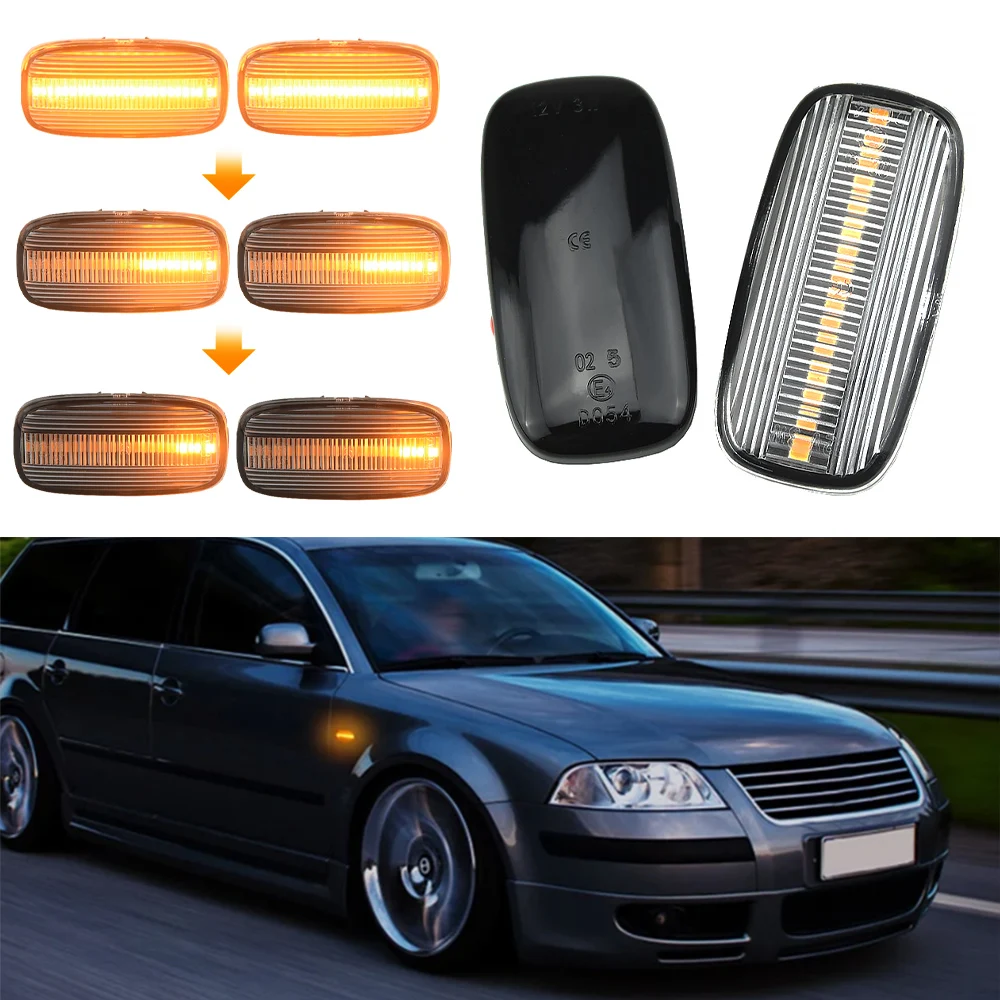 2x Flowing LED Side Marker Dynamic Turn Signal Lamp For Nissan AE50 ambulance Skyline R33 R34 Primera P11 P12 AWC34 STAGEA