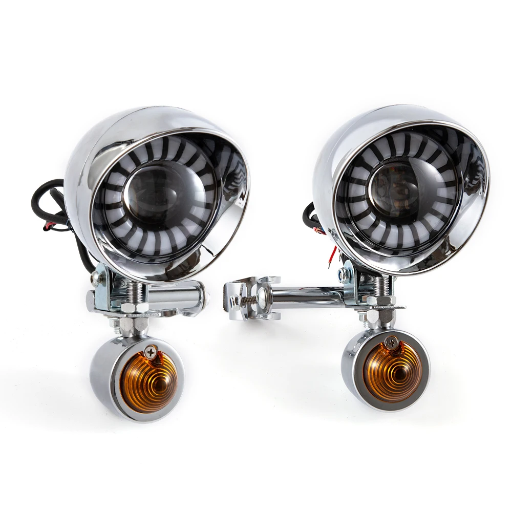 For Suzuki Boulevard Intruder For Yamaha V-Star XVS 650 950 1100 For Honda VTX VT 750 1300 Passing Lights Bar Turn Signals Set