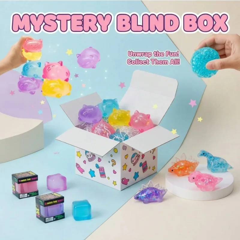 

HOT 2026 Mystery Blind Box Squishy Surprise Set – 3 Independent Random Draws Per Order, Collectible Cute Toy Pack With 4 Designs
