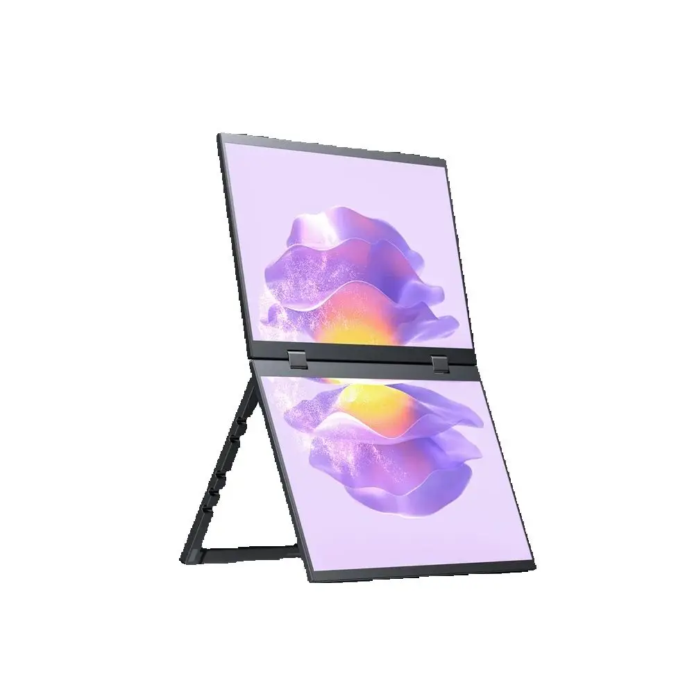 Waveshare 15.6inch Dual-Screen Portable Monitor, Dual-1080p High Definition Foldable Screen, 100%sRGB, 178° Wide Viewing