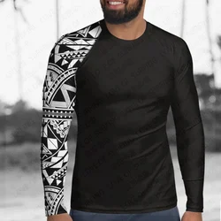 Rash Guards Surfing Sports Surfing Suit Men's Swimming Training Long Sleeve Top UV Protection Quick Drying Swimwear Customizable