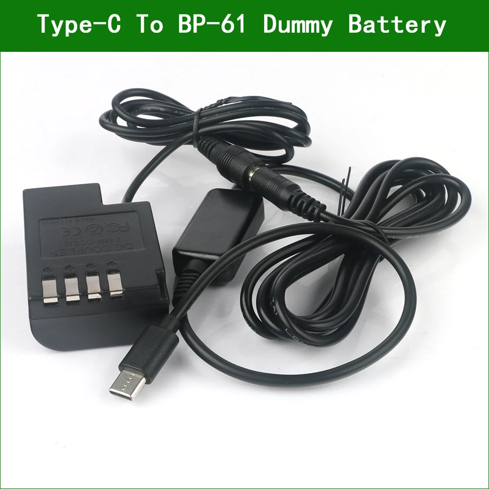 USB-C TYPE-C Cable to  BP-61 Dummy Battery for Sigma SD Quattro H SDQ SDQH For Panasonic GH3 GH4 GH5 GH4 GH5s G9 Cameras