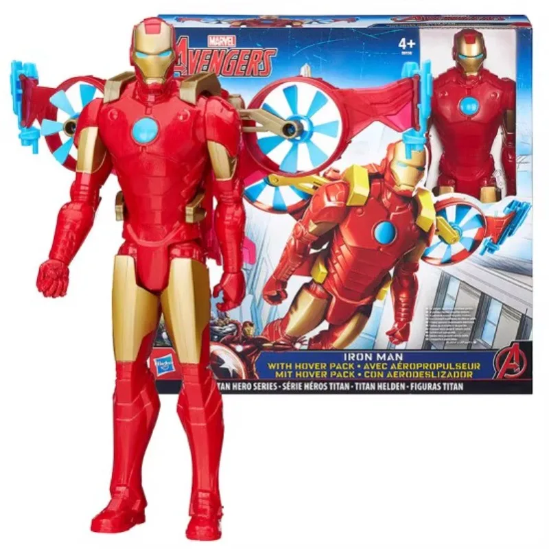 

Hasbro Marvel Avengers Iron Man Suit Aircraft Standing Posture Action Figures Movable Joint Desktop Ornament Birthday Present