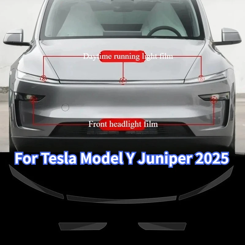 

Защитная пленка для автомобильных фар из ТПУ для Tesla Model Y Juniper 2025, прозрачная защитная пленка из ТПУ для черненых фар и задних фонарей