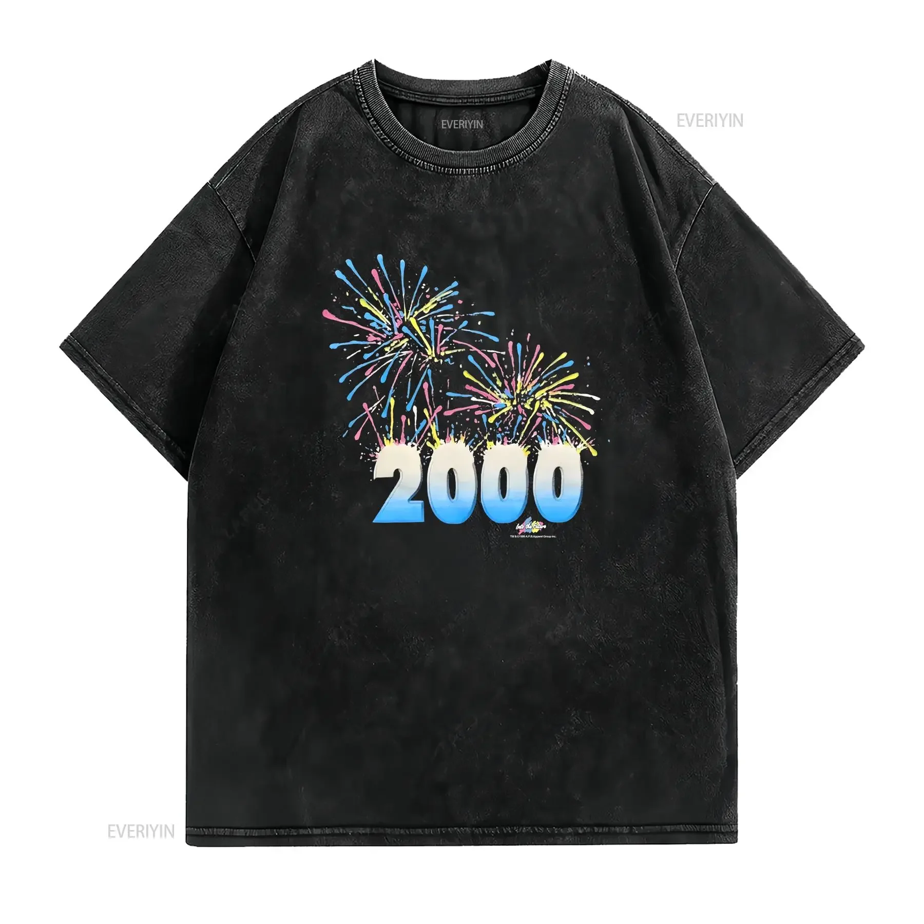 Vintage 90's Year 2000 NYE Celebration Black T Shirt Size XL Made In USA vintage Washed Casual Breathable graphic Comfortable