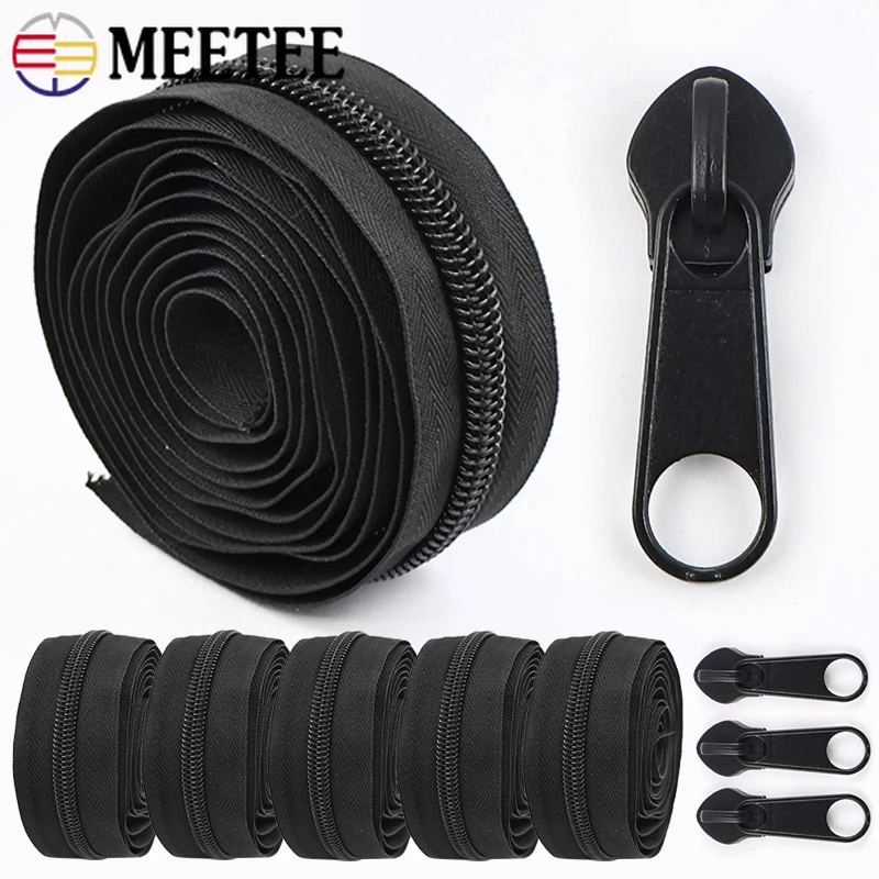 

20M+20Pcs 3#5#8#10# Nylon Zippers Tape+Slider Backpack Closure Zipper Luggage Tent Replace Zip Repair Kits Sewing Accessories
