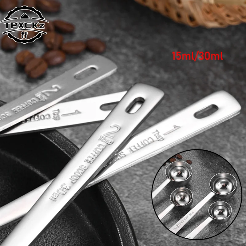 

Coffee Powder Spoon 1pc Stainless Steel Coffee Scoop Tablespoon Measuring Spoon Long Handle Coffee Spoon for Kitchen Cafe Making