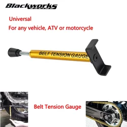 Universal 10 Lb Belt Car Belt Tension Tool Belt Gauge Tool Adjustable with L Shaped Pad, Motorcycle Belt Tension Tool Metal