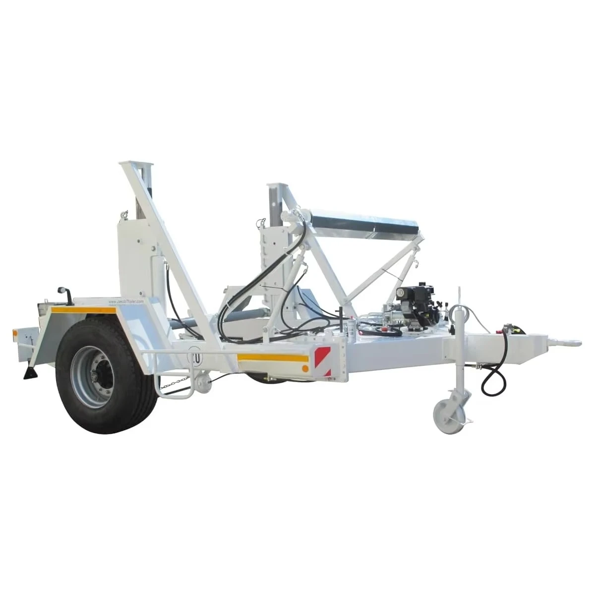 Automatic Hydraulic Metal Cable Drum Transportation and Laying Frame Trailer