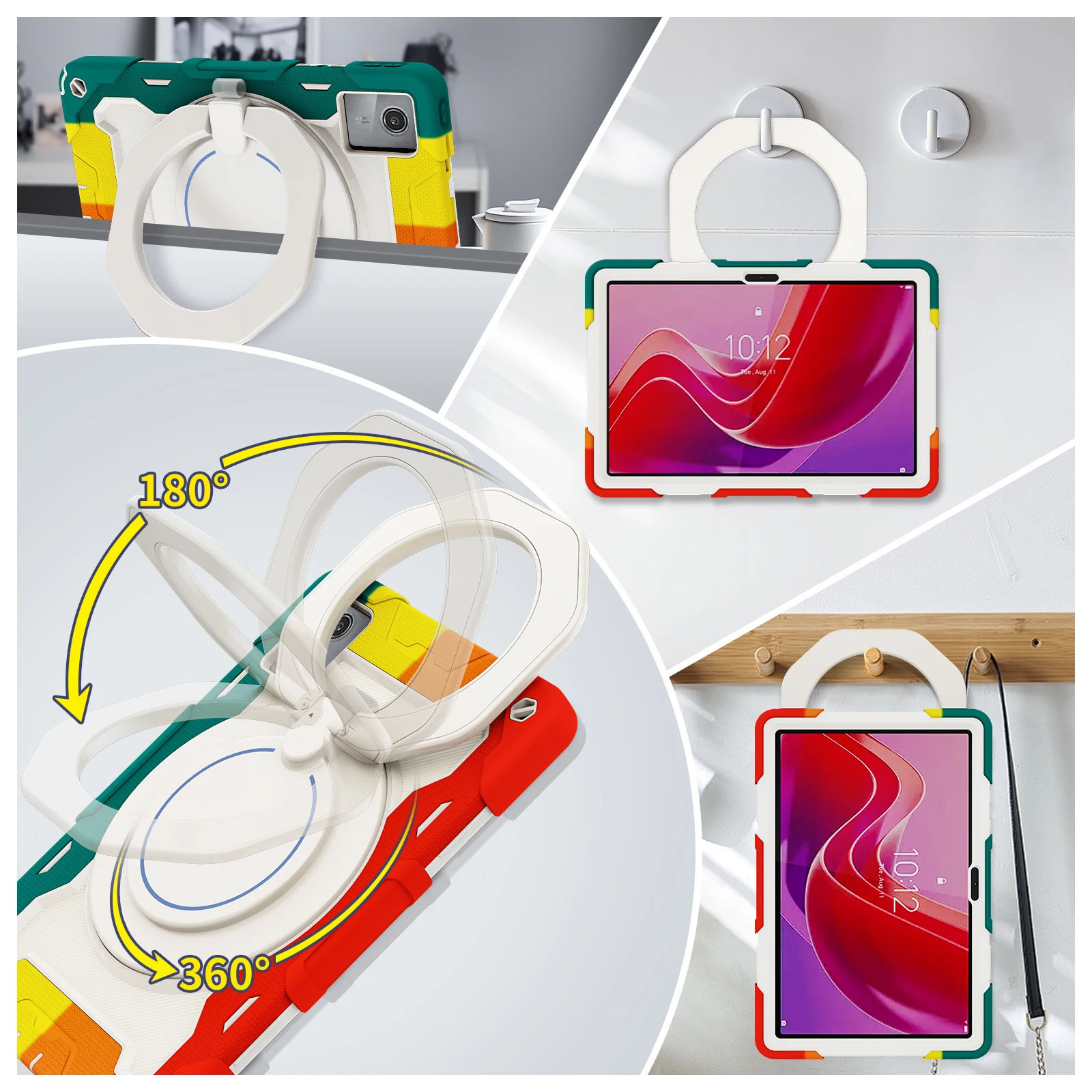 Handle Grip Case For Lenovo Xiaoxin Pad 11 Idea Tab K11 Gen2 M11 2025 2024 TB335FC 336FU ZU TB331FC 330FU KU XU Rotating Cover 