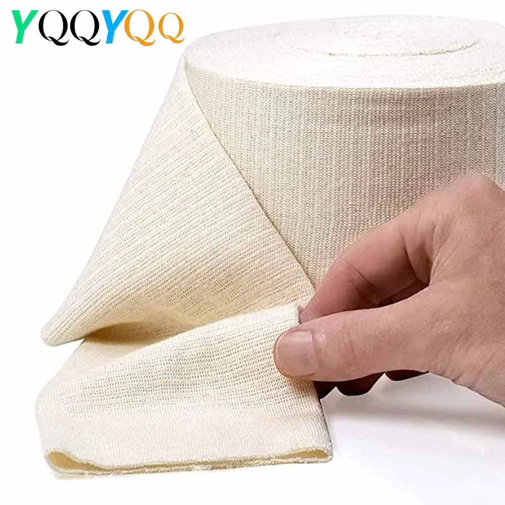 1Roll Cotton Tubular Stockinette Gauze Roll Elastic Leg Stockinette Tubing Compression Tube Sleeve Bandage for Cast Plaster