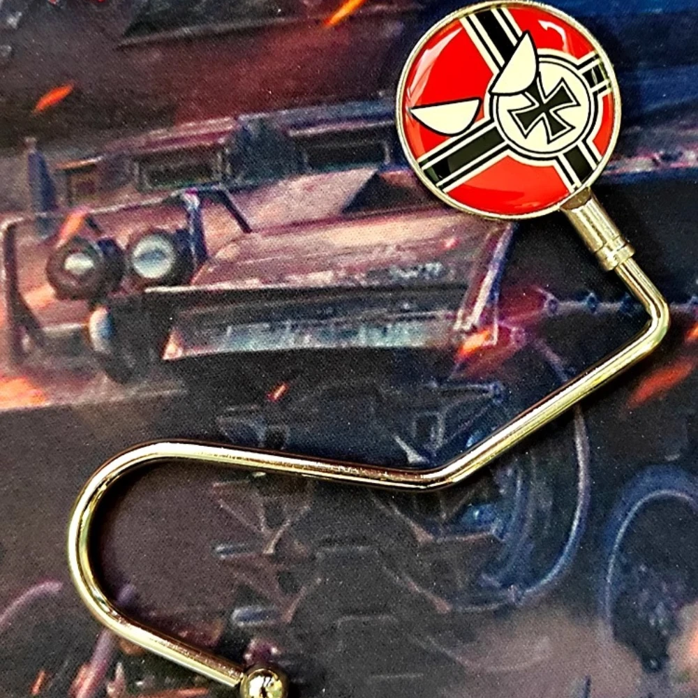 Countryballs Schüler-Schultaschen, keine Notwendigkeit, Taschenhaken am Rand des Tisches zu kleben, tragbarer Kantenhaken mit Cartoon-Ländern und Flaggen