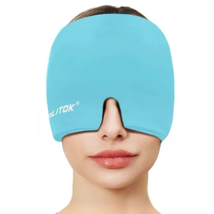 

Migraine Headache Relief Cap, Gel Ice Head Wrap, Hot and Cold Therapy, Headache Eyes Mask for Sinus, Puffy Eyes, Tension and St