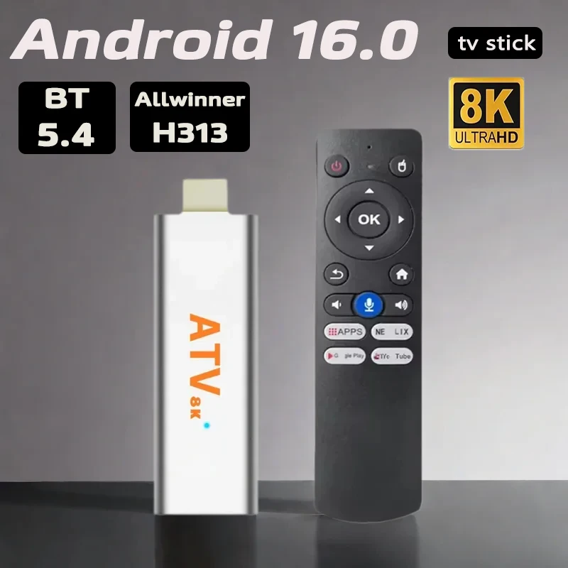 

Q15 Android 16.0 Protable Mini TV Stick Allwinner H313 Dual Band Wifi 5G 128GB Rom 8K Google Voice Support Media Player BT5.4