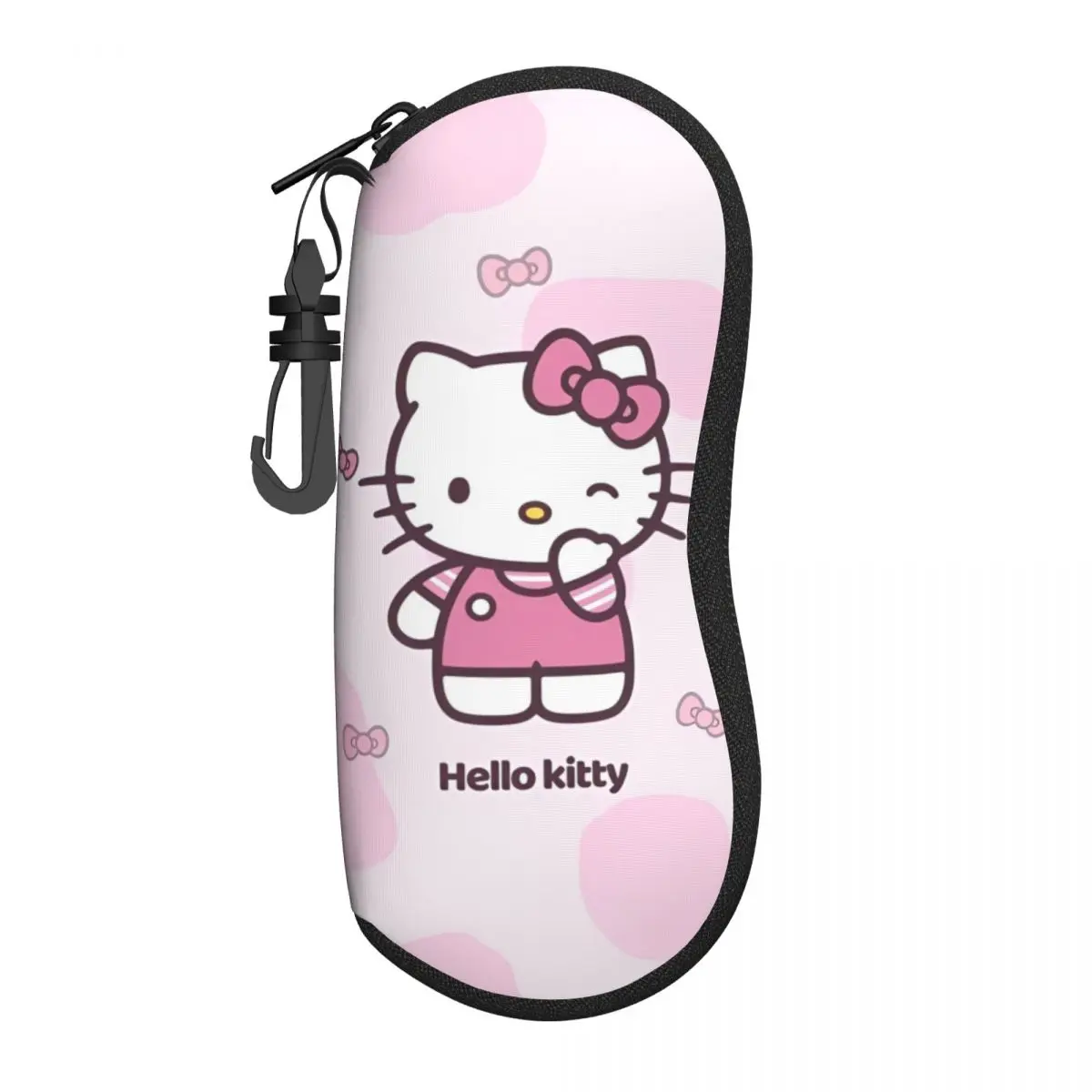 

Hello Kitty Glasses Case Unisex Protective Zipper Kawaii Sunglasses Storage Box Small Eyewear Container