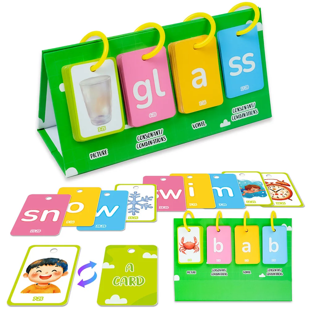 81pcs Table Model Spell Words Education Card Picture Letter Cognitive Learning Early Education Toys For Children Kids