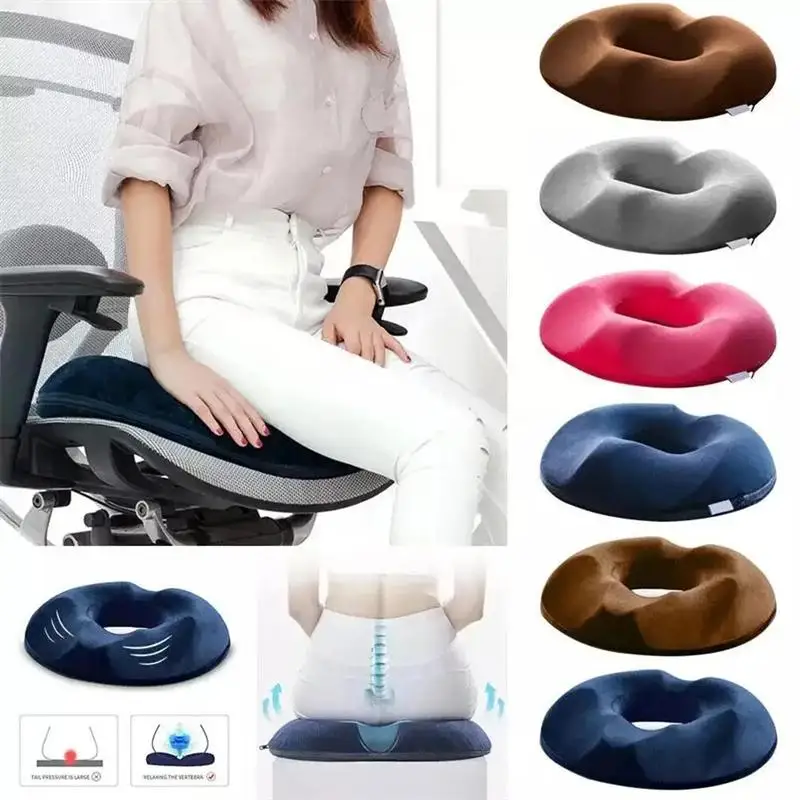 1Pcs Memory Cotton Office Seat Cushion Postoperative Male and Female Tailbone Decompression Cushion for Hemorrhoids