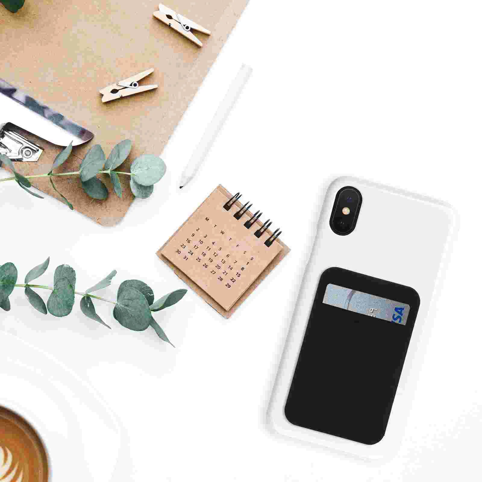 2 Pcs Mobile Phone Back Sticker Wallet Smartphone Card Holder Non Strong Adhesive Universal Cellphone Stand Bag Credit