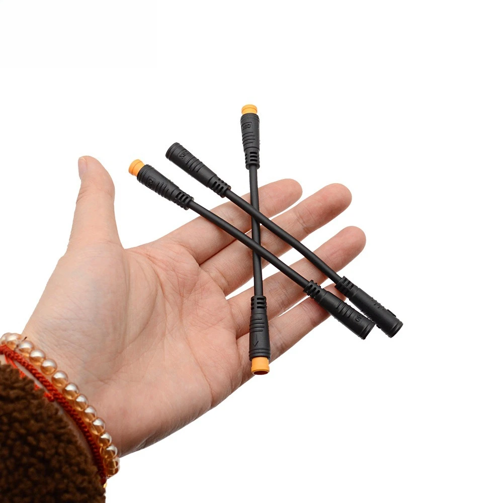 M8 Waterproof Male Female Cable Connector E-Bike Thumb Control Extension Wire Replacement Parts