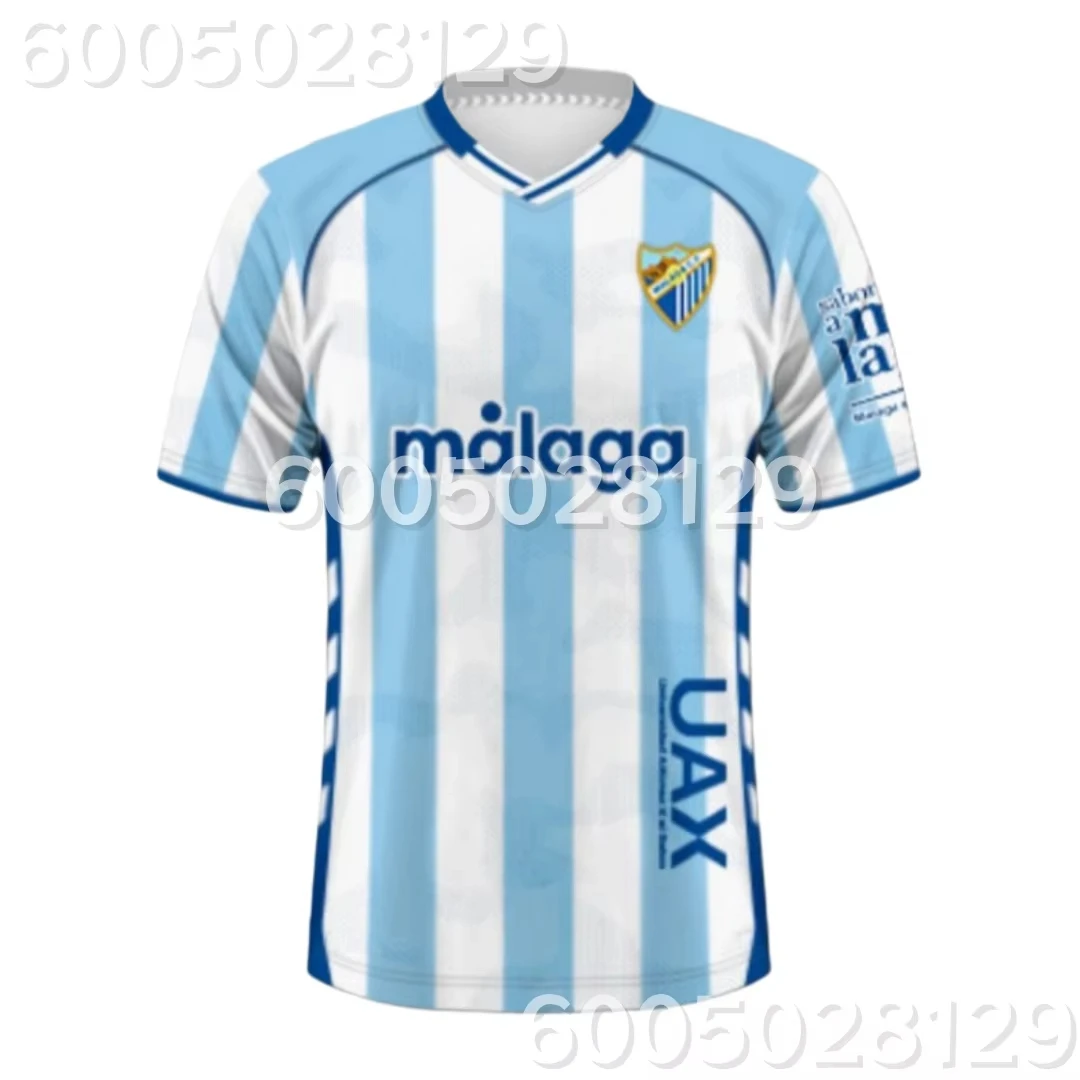 2026-27 New Summer Málaga CF 3D Printed Athleisure T-Shirt Quick-drying Soft Comfy Soccer Jersey Lightweight Family Kids Tees