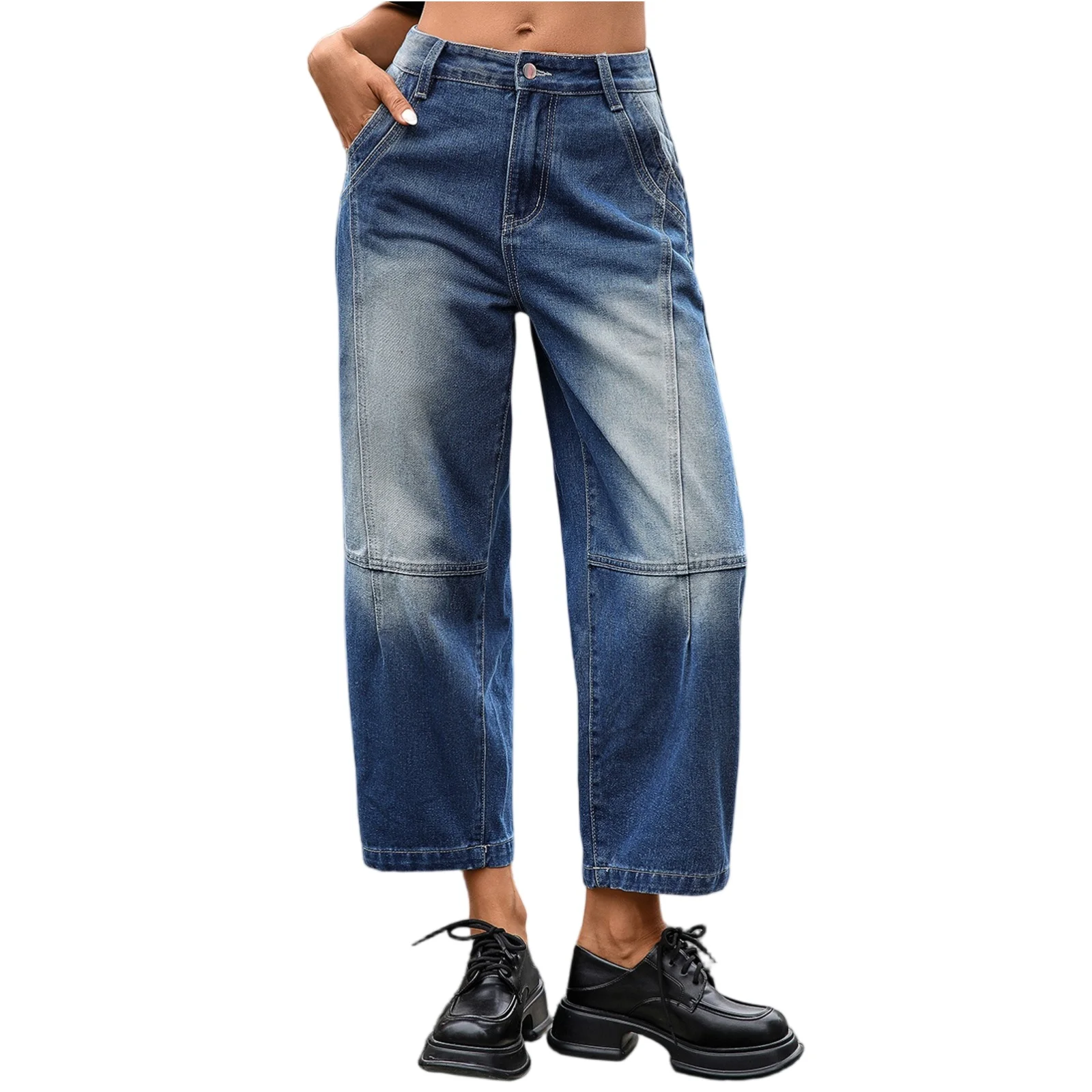 

Женские классические прямые брюки, модные повседневные мягкие брюки Харлан, свободные джинсовые брюки в стиле ретро, удобные джинсовые брюки, всесезонные