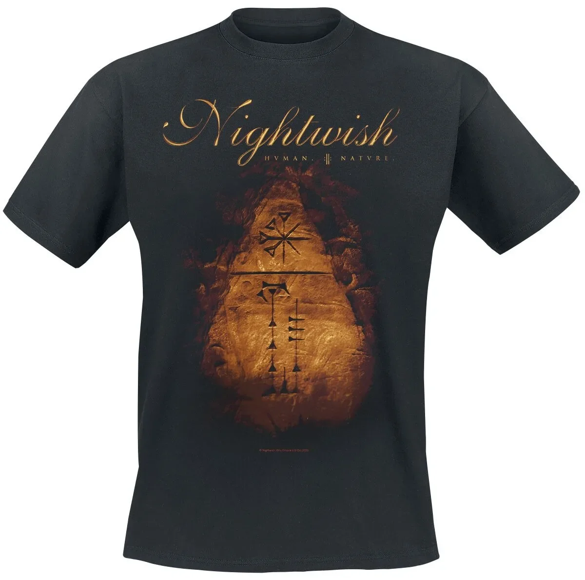 Nightwish Human Nature Rune Totem Print T-shirt Men Women Symphonic Metal Band Unisex Tee