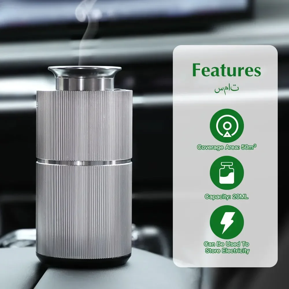 Namste Car Aroma Diffuser USB Charging Aluminium Alloys Material Aromatic Oil Diffuser Air Freshener Device For Home Office