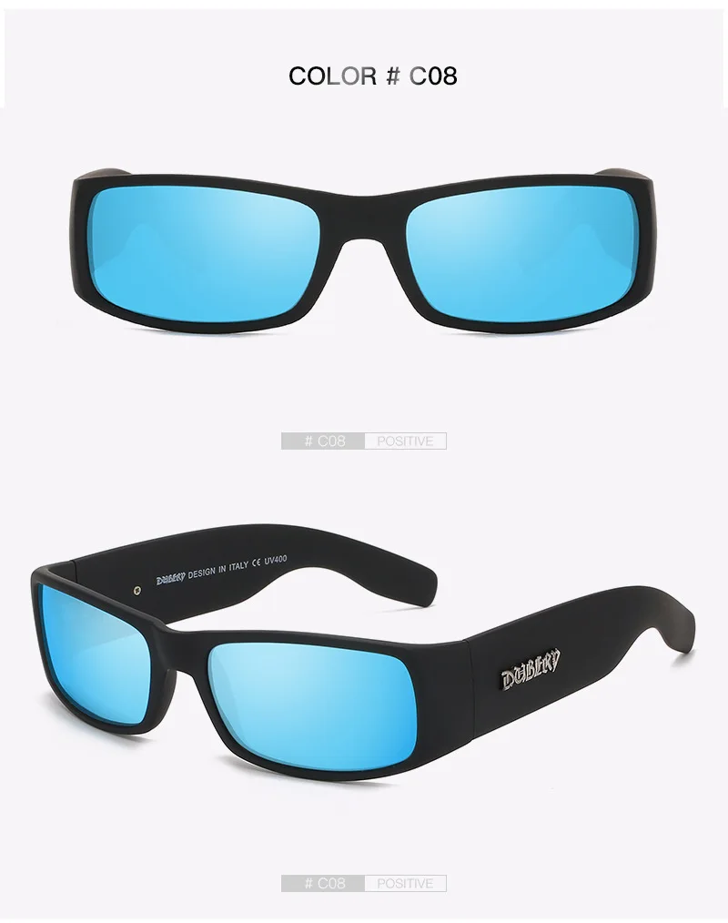 DUBERY Vintage-Sonnenbrille, polarisierte Herrenbrille für Herren, schwarz, quadratisch – Detail 12
