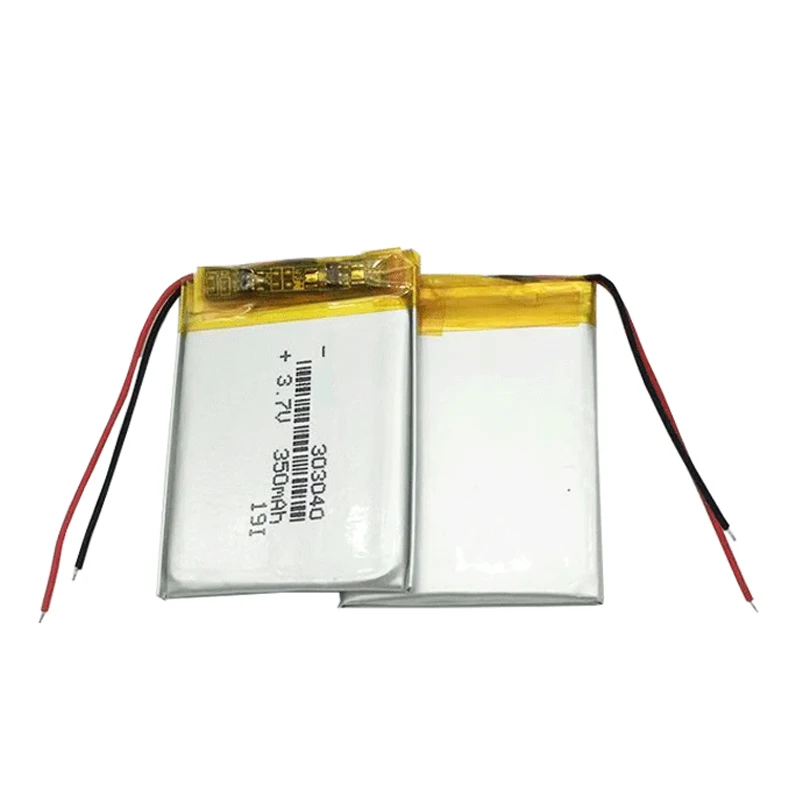 20PCS 3.7V 350mah Rechargeable Lithium Polymer Battery 303040 for GPS Navigator Car Recorder Game Player Night Light Batteries