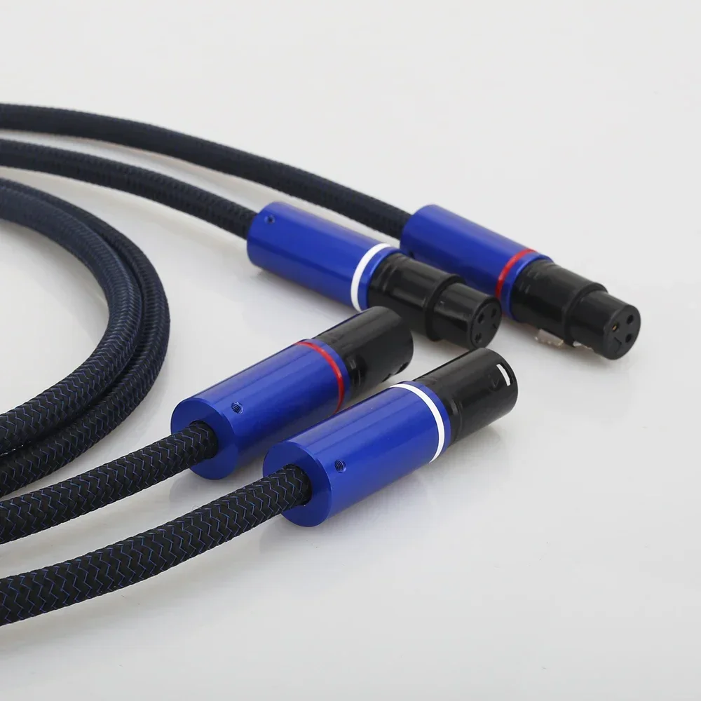 Audiocrast Silver Plated Balanced XLR Audio Interconnect Cables Male Female Audio Cable for Tube Amp CD HiFi High-End Warranty