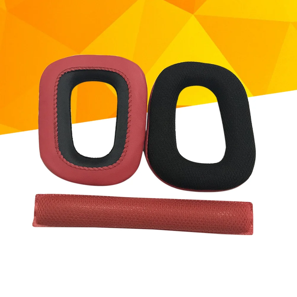 

Red Replacement Ear Pads Cushion Headband for G930 Headphones Memory Foam Protein Replacement Ear Pads Cushion