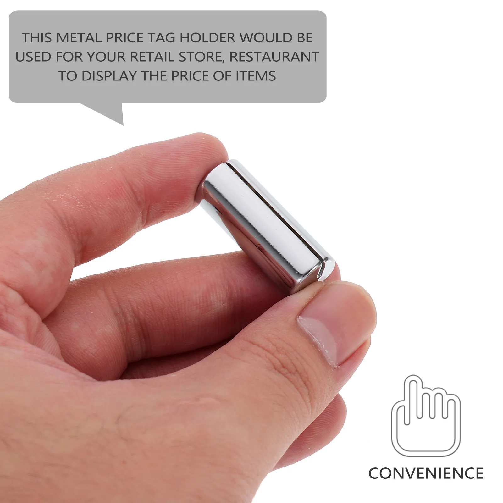 

2pcs Metal Price Tag Holder Sturdy Label Clamp For Retail Store Restaurant Office Advertising Display Clip Sign Holder Price