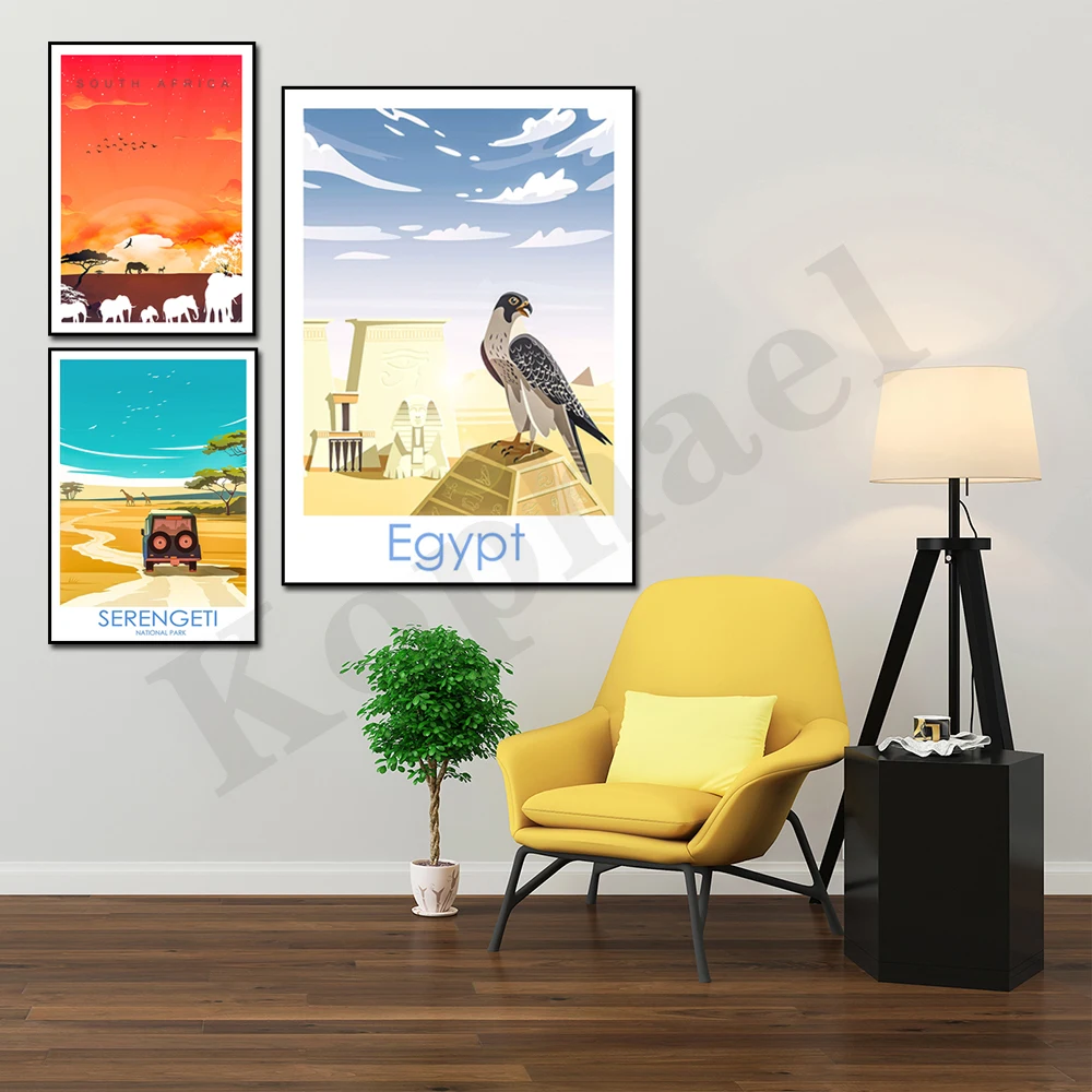 جنوب أفريقيا سيرنجيتي السنغال الجزائر أوغندا المغرب مدغشقر مالي مصر. مشهد السفر في المدينة. المنزل الرسم على لوحات القماش الجدارية