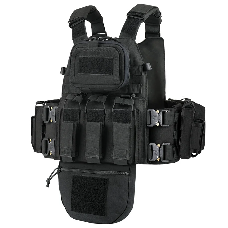 Imagem -03 - Colete Tático Protetor Completo Treinamento de Camuflagem ao ar Livre Real Person Multifunctional Combat Vest cs