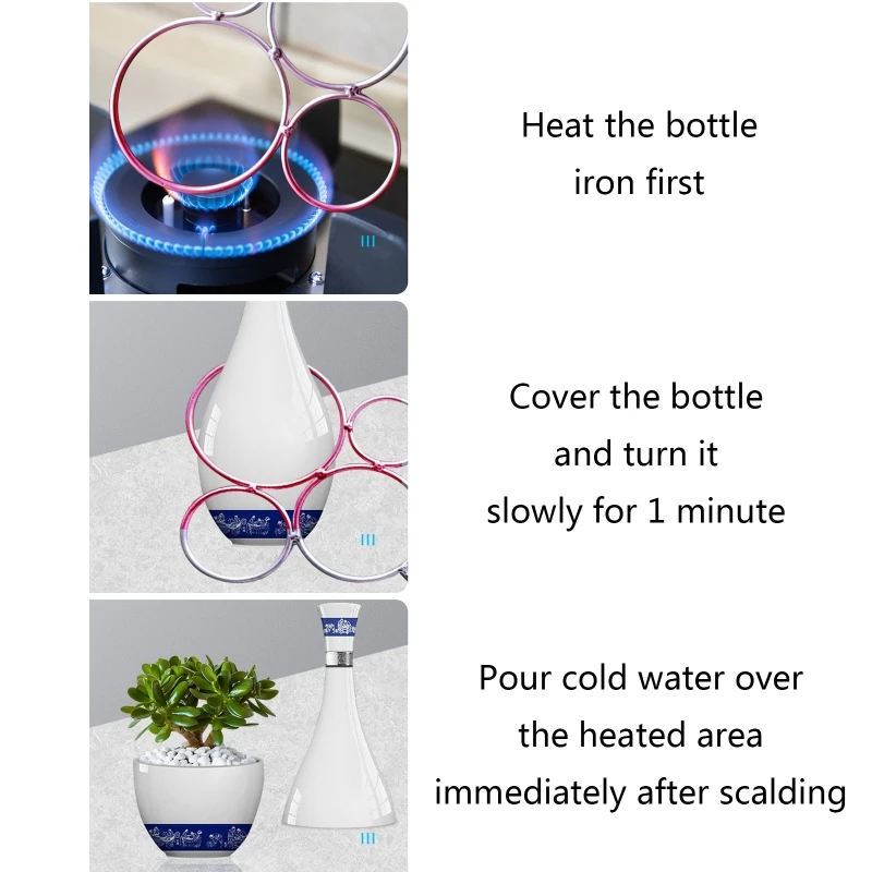 DIY แก้วขวดตัด 4 แหวนขวดไวน์เครื่องตัดขนาดต่างๆโลหะผสมสำหรับ Crafting Drop Ship