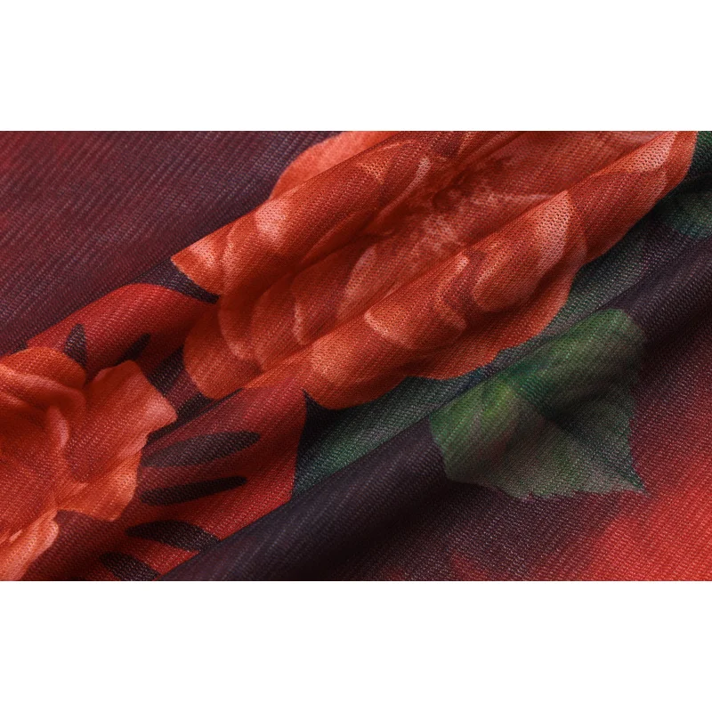 JHJN  Nightclub Party Sexy Mesh Printing Perspective Cultivate Oneself Backless Mini Skirt Strap Dress Luxury Brand