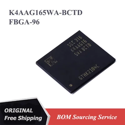 1PCS K4AAG165WA-BCTD FBGA-96 16Gbit DDR4 DDR SDRAM Memory chip