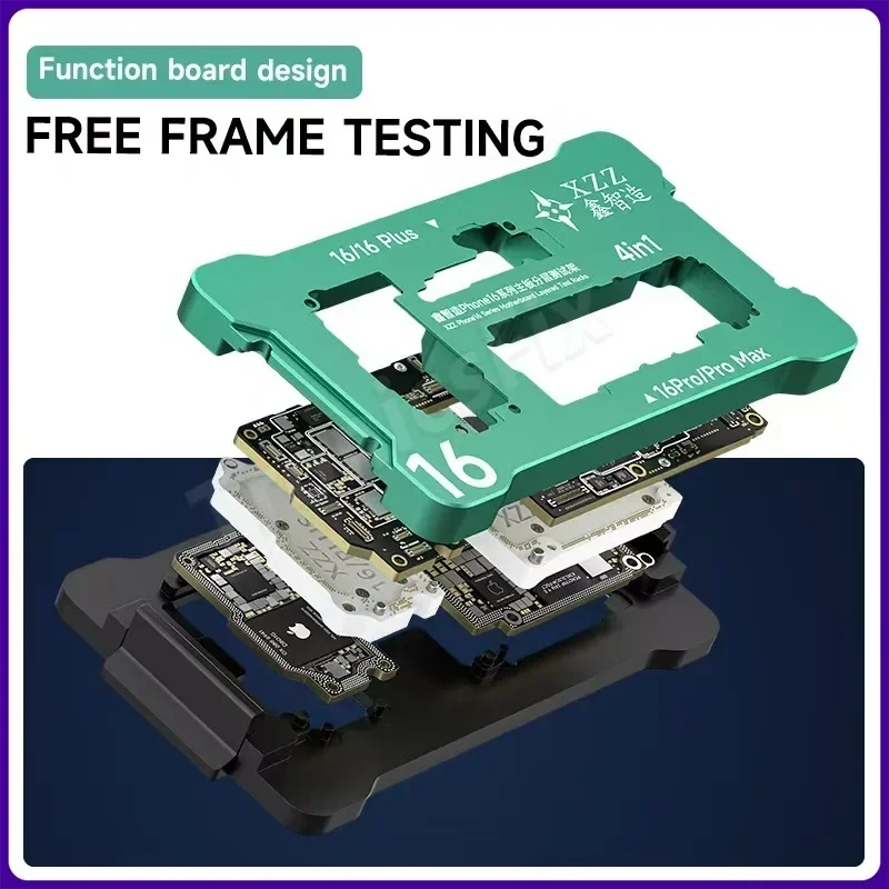 XZZ ISocket Motherboard Test Fixture Holder for IPhone 16 ProMax Series Logic Board Middle Layer Radio Frequency Function Tester