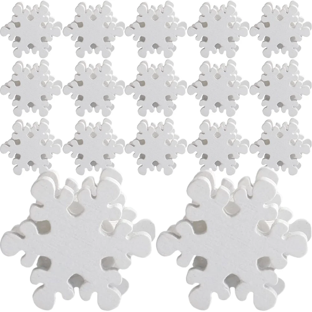 

50Pcs Wooden Beads Snowflake Style DIY Craft Beads for Jewelry Making Bracelet DIY Supplies Garlands Handicraft Decoration