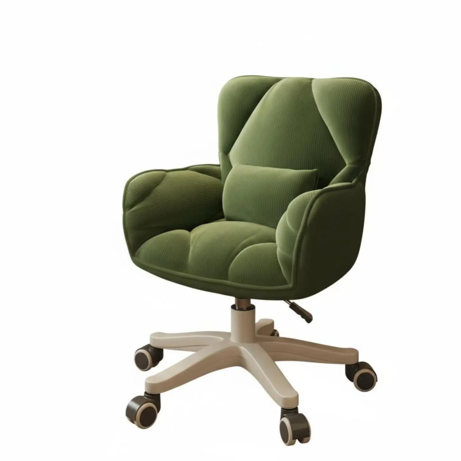 

Мягкое вращающееся кресло с регулировкой высоты, на колесиках, 360° ° Подставка с функцией вращения для учебной комнаты, зоны туалетного столика