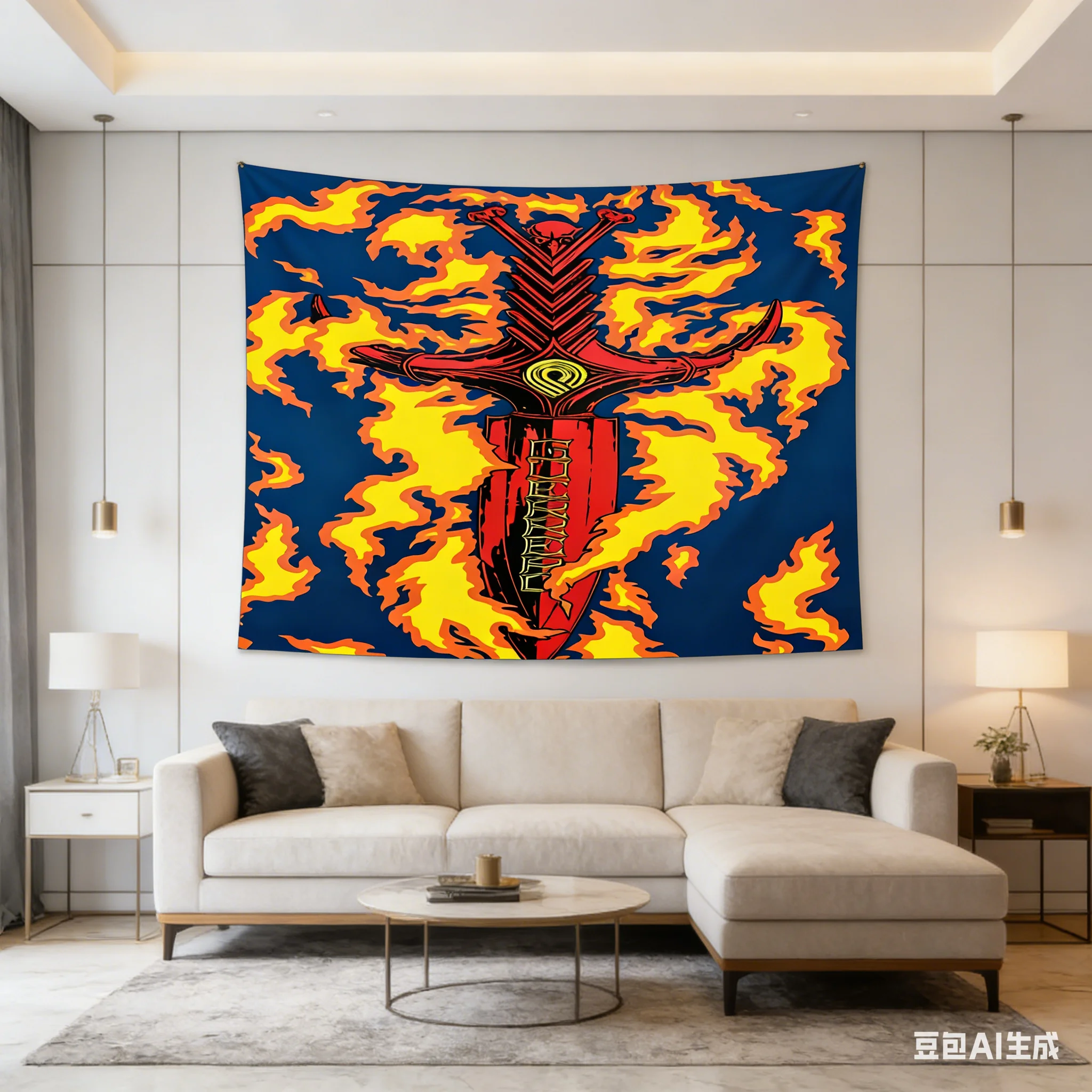 Tapeçaria de Parede Temática Powell Peralta, Vários Tamanhos, Estampa em Poliéster com Design Efeito Pele de Pêssego, Decoração para Quarto e Escritório Modernos Estilo Escandinavo