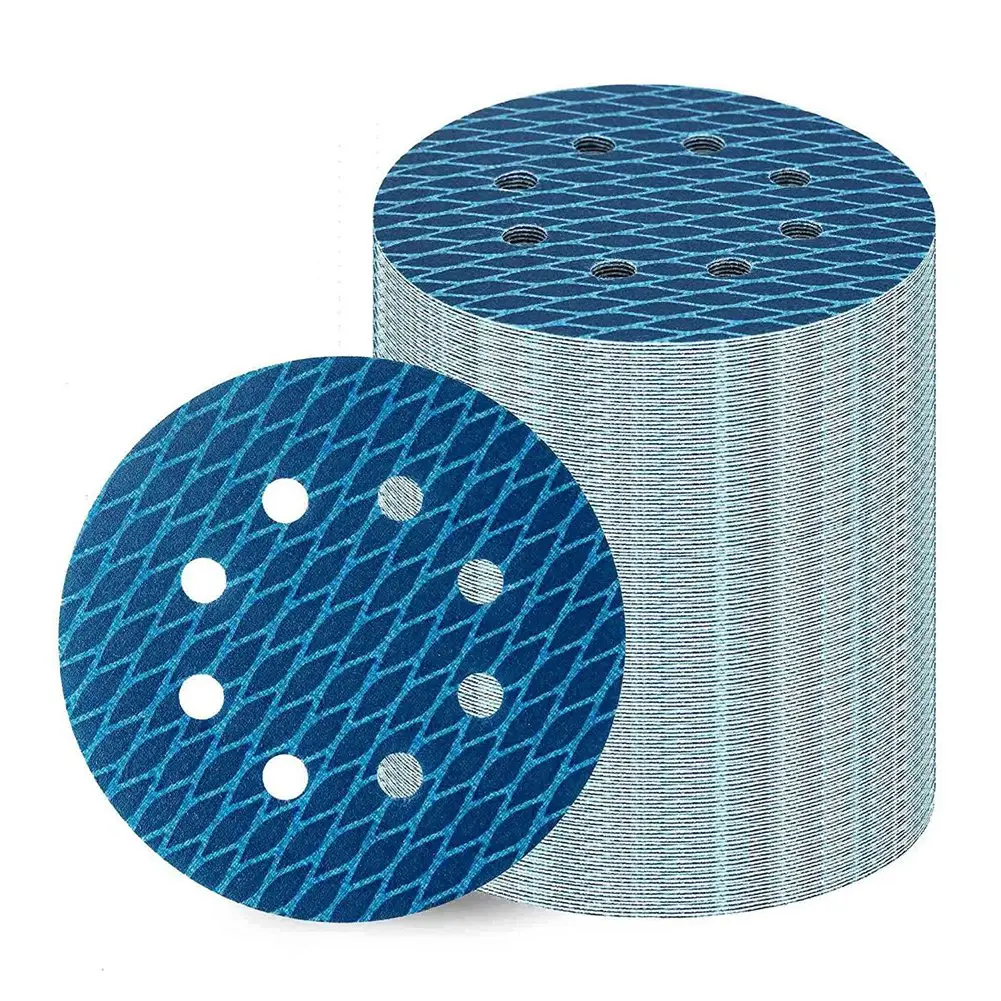Feb.70Pcs Orbital Sander Sandpaper 5 Inch 8 Hole Sanding Disc Sand Paper 320 Grit For Anti Blocking Rhombus Sanding Discs